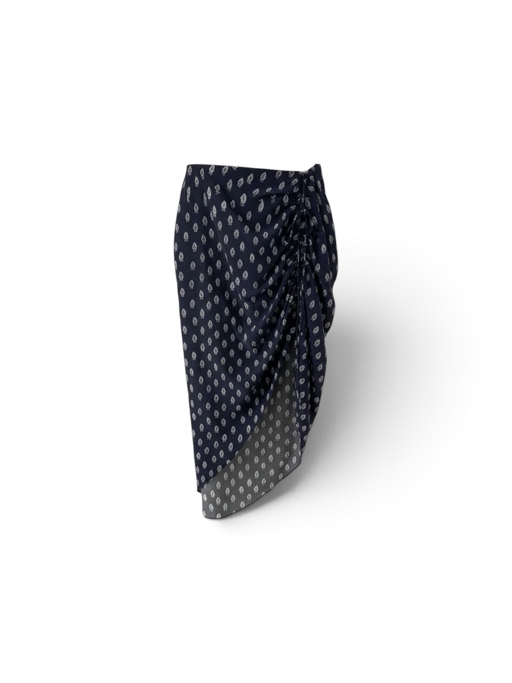 Banana Republic Navy Blue Printed Asymmetrical Skirt NWOT